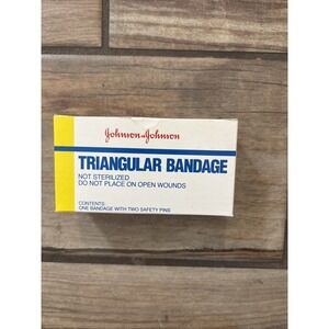 New Vintage Johnson &‎ Johnson Triangular Bandage W/ Box Advertising Collectable